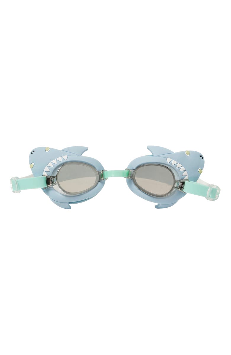 Sunnylife Kids' Salty The Shark Swim Goggles, Main, color, Blue