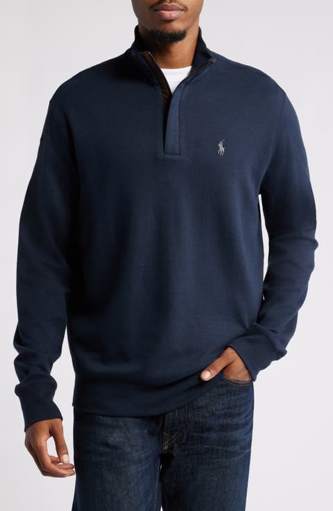Cotton Blend Quarter Zip Pullover