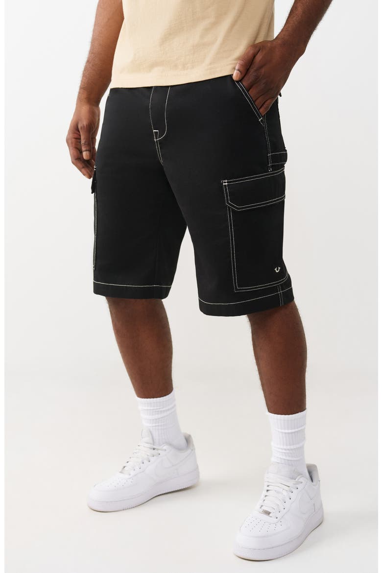 Utility Cargo Shorts, Alternate, color, JET BLACK