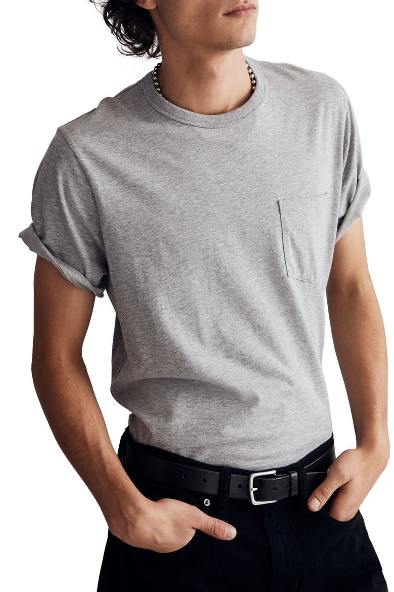 Allday Crewneck T-Shirt, Main, color, HEATHER GREY
