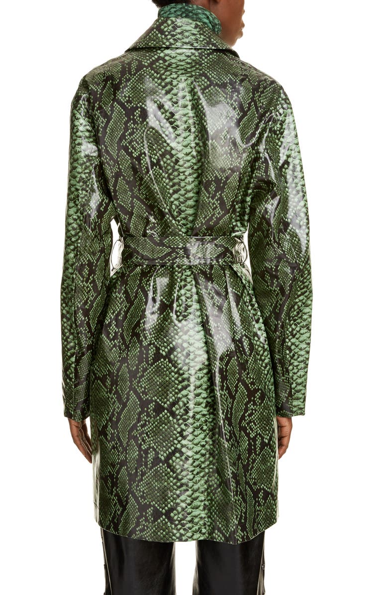 Dries Van Noten Ramblas Python Print Coated Cotton Coat, Alternate, color, 