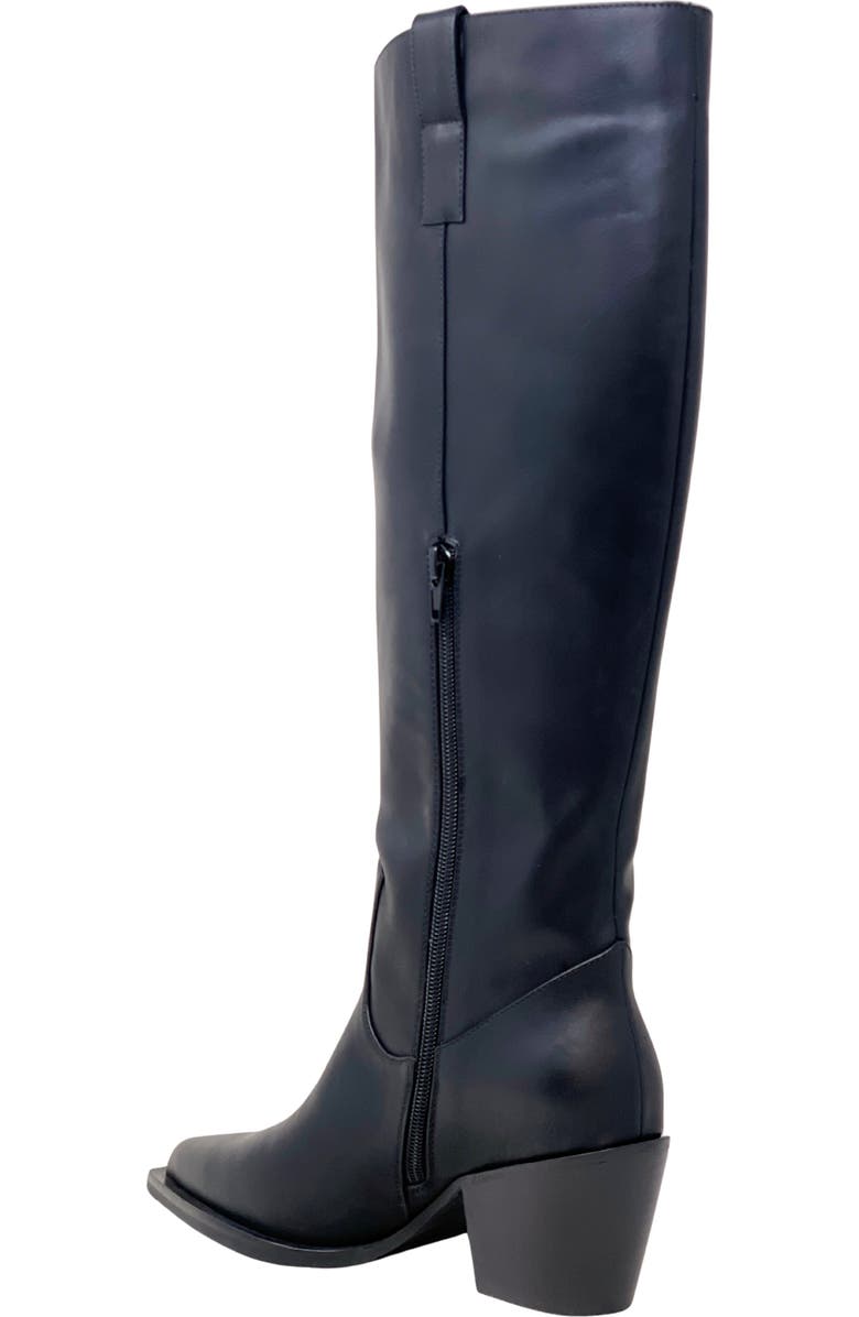 SHUSHOP Vienna Knee High Western Boot, Alternate, color, Black