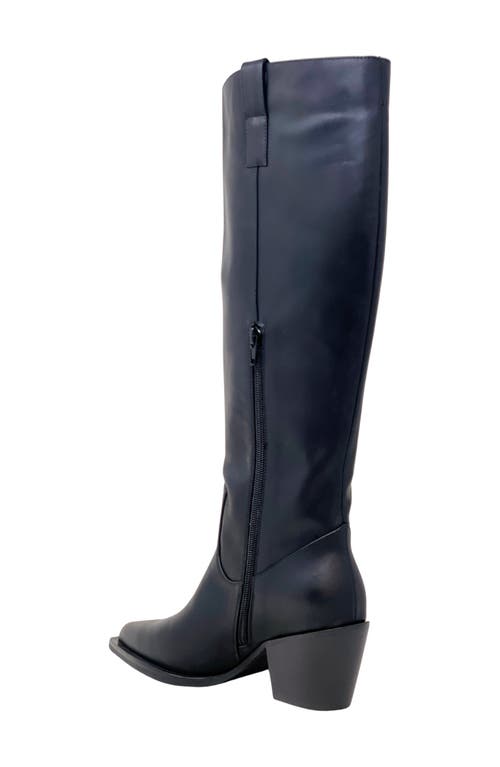 Shushop Vienna Knee High Western Boot In Black