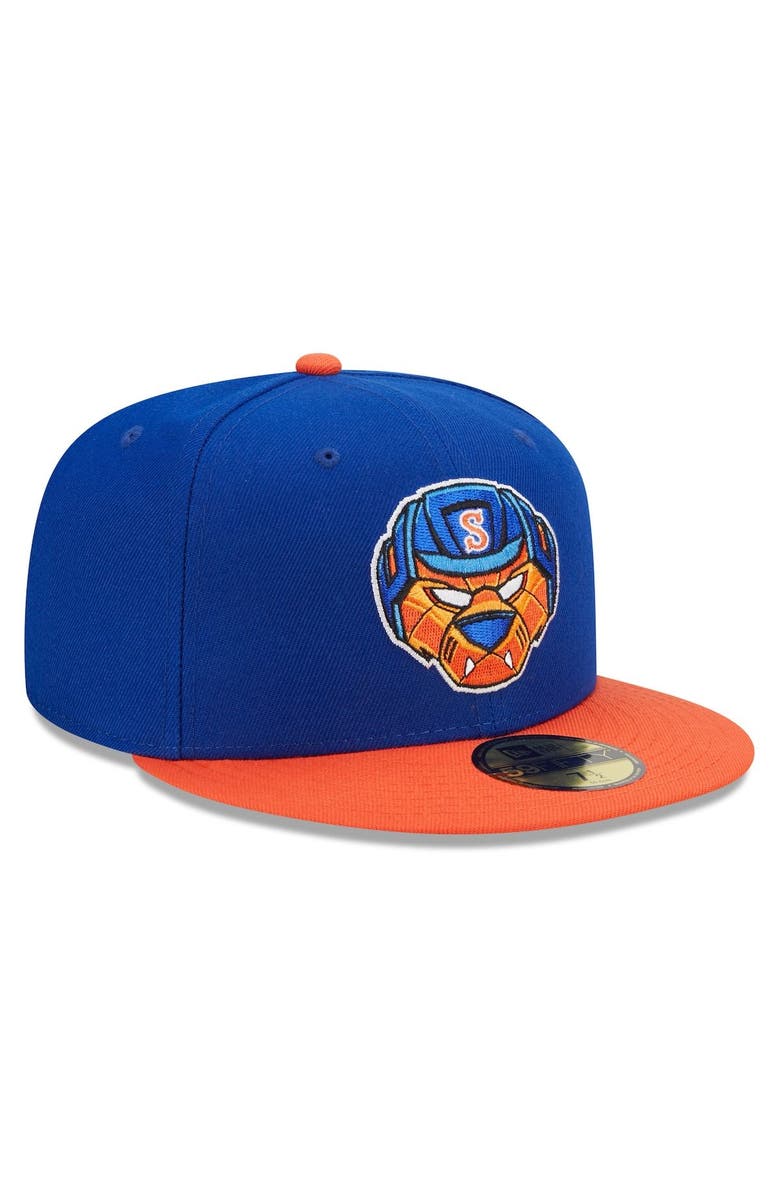 New Era Men's New Era Blue/Orange Syracuse Mets Marvel x Minor League 59FIFTY Fitted Hat, Alternate, color, Blue