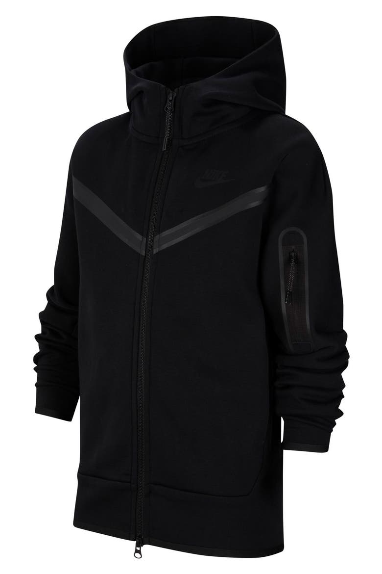 Sportswear Tech Zip Hoodie, Main, color, BLACK/ BLACK