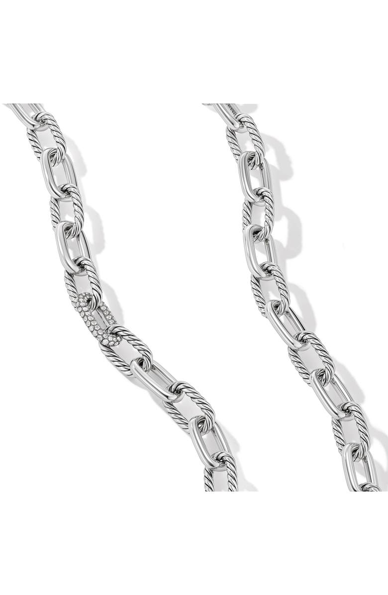 David Yurman DY Madison Pavé Diamond Link Necklace, Alternate, color,