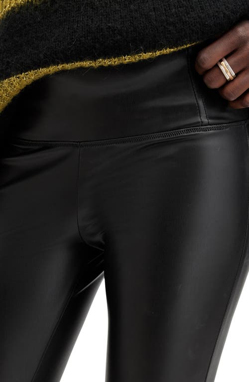 Allsaints Cora Faux Leather Leggings In Black