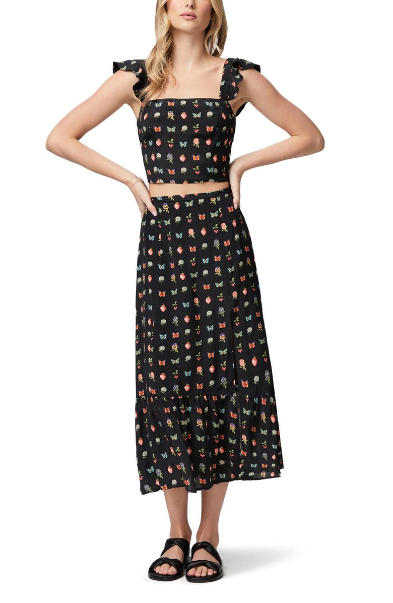 PAIGE Marah Side Slit Midi Skirt, Alternate, color,