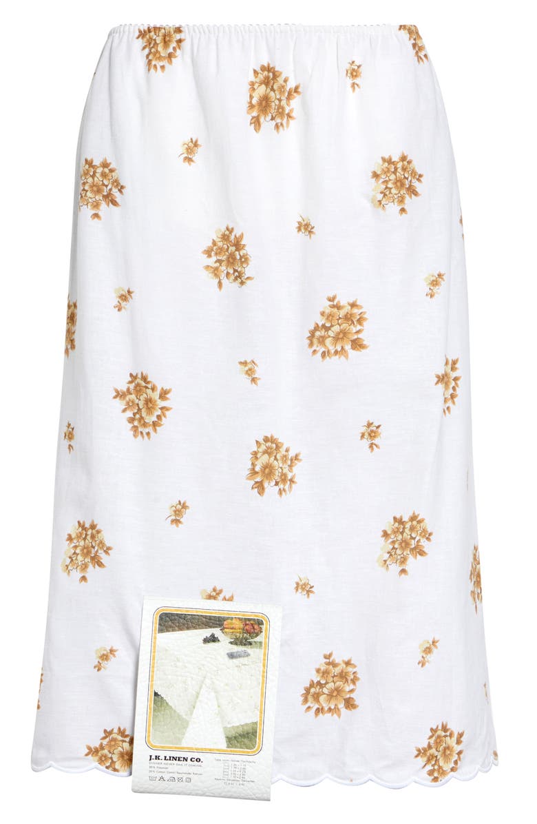 JULIE KEGELS Sisley Armchair Print Cotton Slip Skirt, Alternate, color, Flower