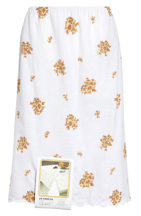 Sisley Armchair Print Cotton Slip Skirt