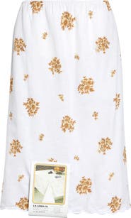 JULIE KEGELS Sisley Armchair Print Cotton Slip Skirt