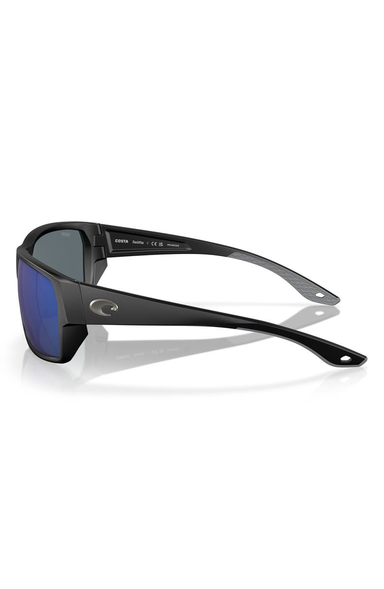 Costa Del Mar Tailfin 60mm Polarized Sunglasses, Alternate, color, Black/ Blue Mirror