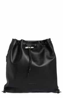 Roseau Leather Drawstring Backpack
