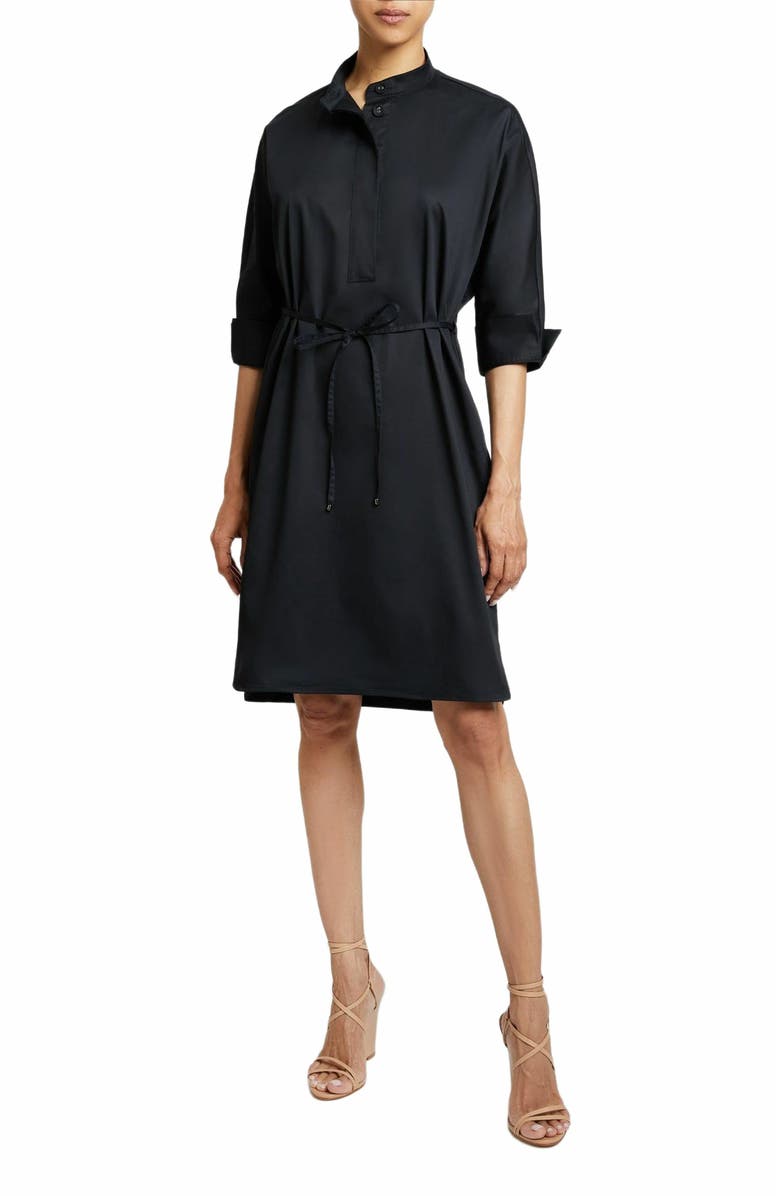 Santorelli VALENTINA 3/4 Sleeve Shirt Dress with Stand Collar, Main, color,