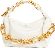Balmain Mini Sync Leather Top Handle Bag