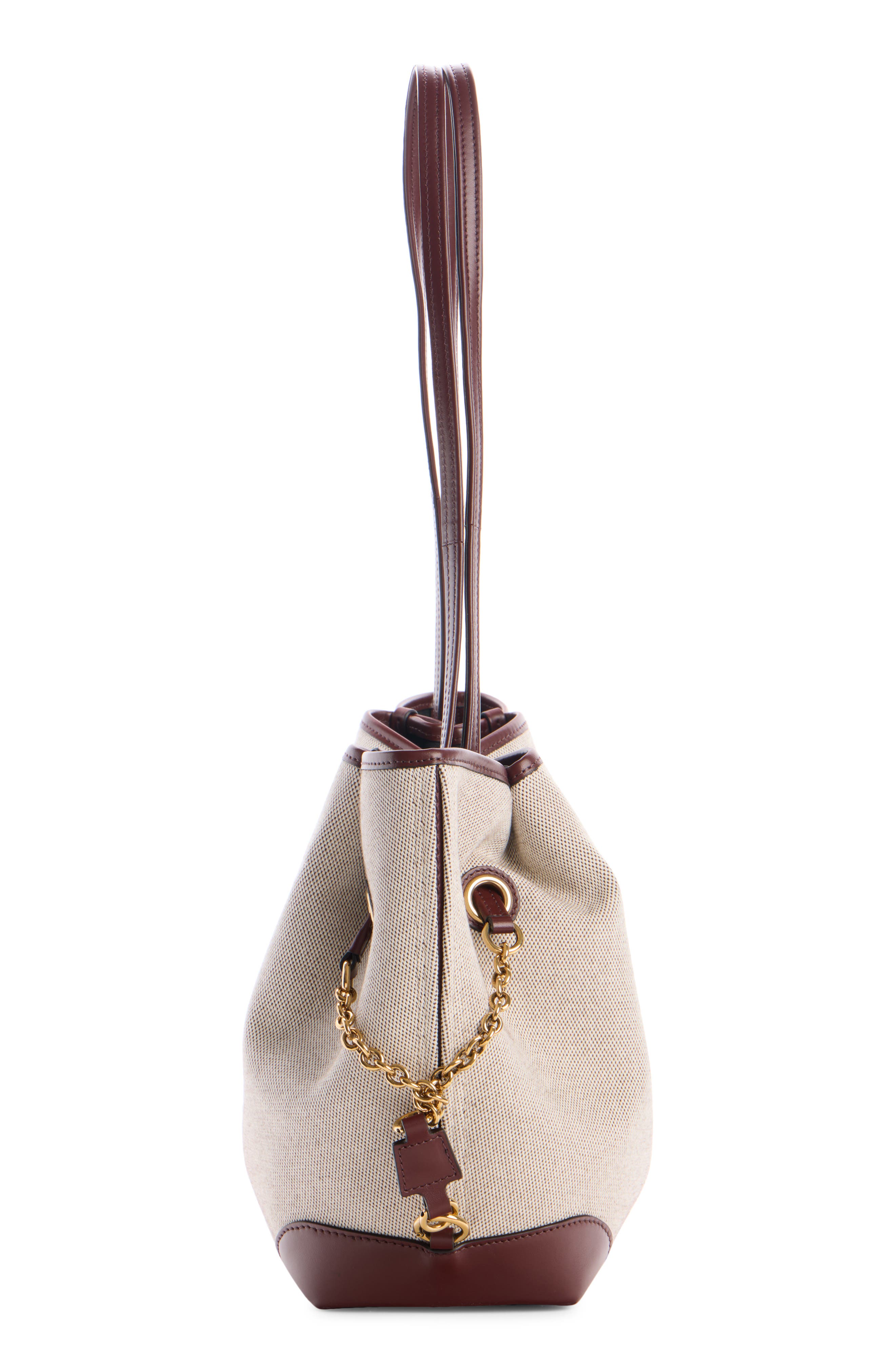 Clover Double Carry Canvas & Leather Tote, Alternate, color, CLAY BROWN