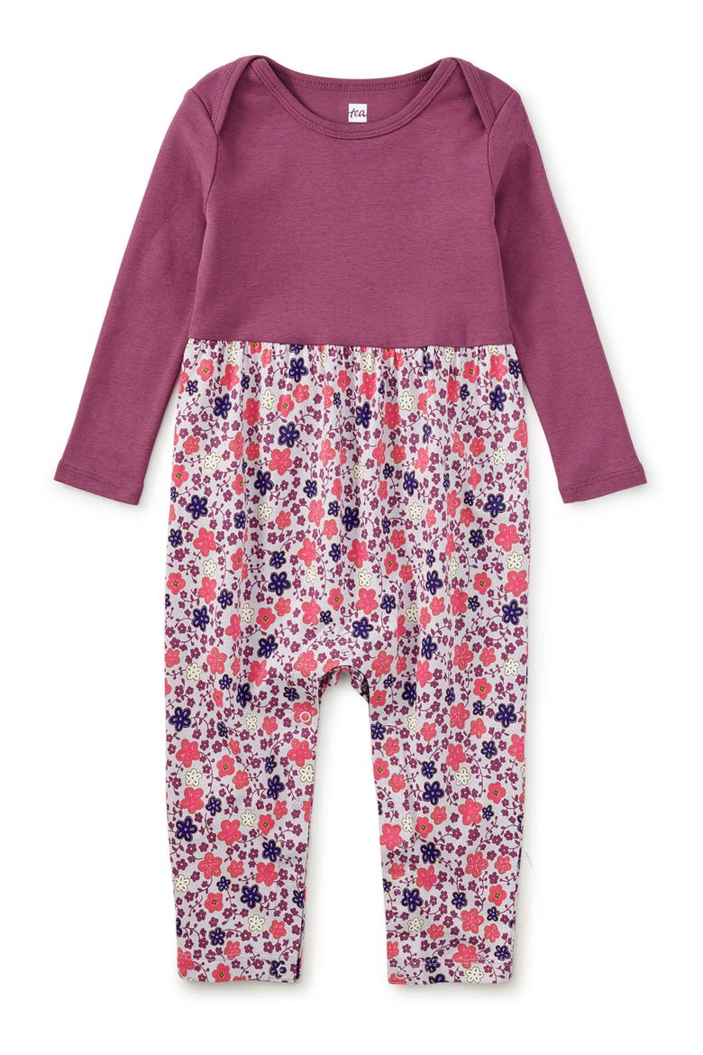 Print Mix Baby Romper, Main, color, Hanji Floral