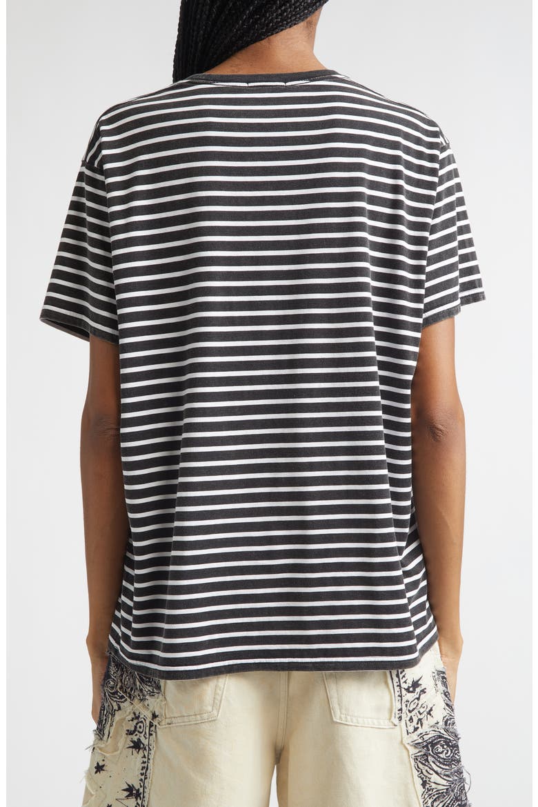 Stripe T-Shirt, Alternate, color, BLACK WITH WHITE STRIPE