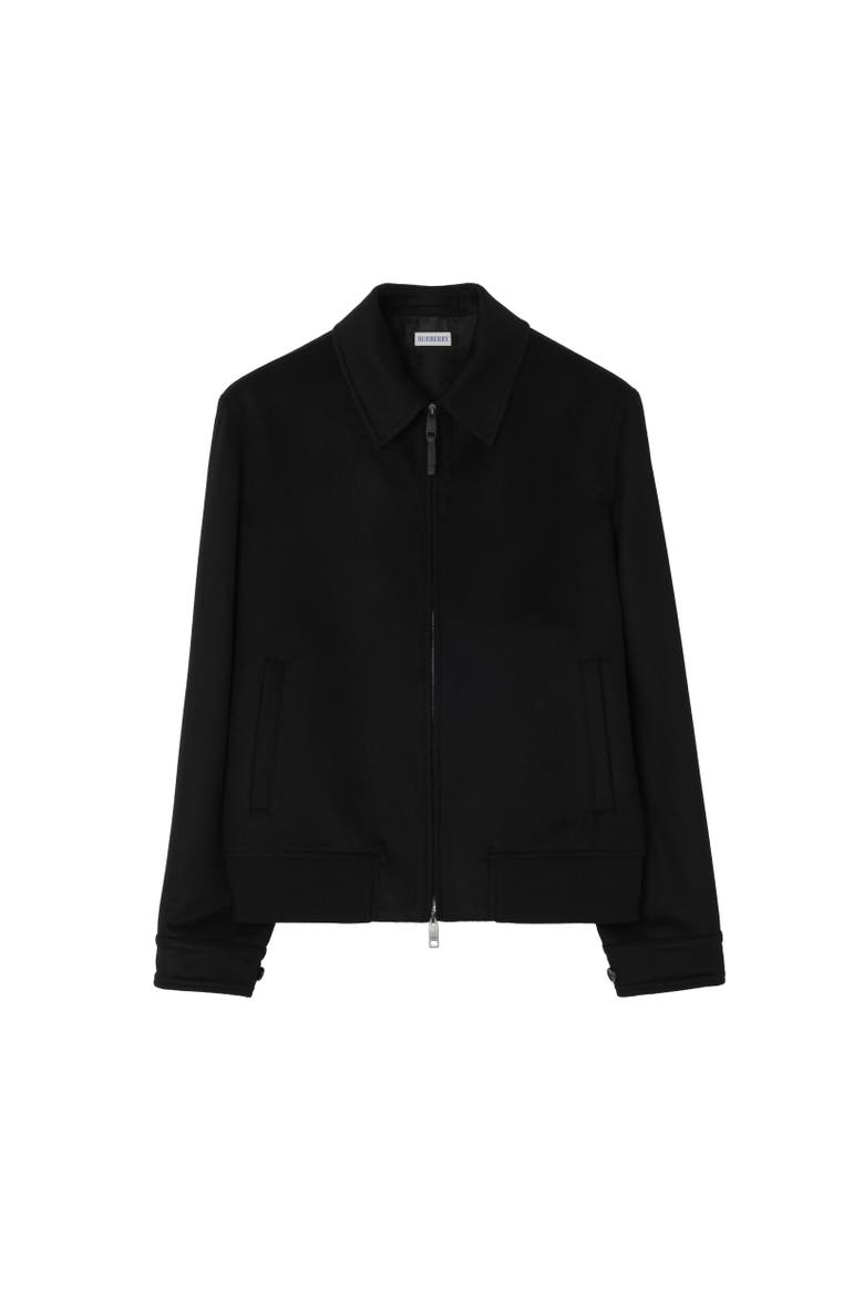 Cashmere Bloomsbury Harrington Jacket, Alternate, color, Black