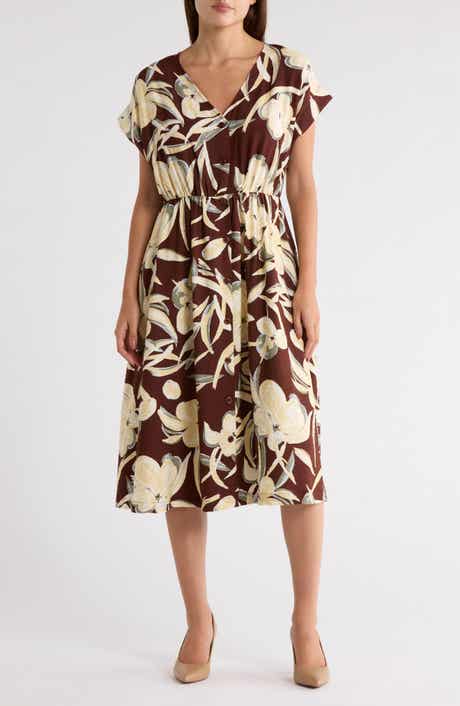 NORDSTROM RACK Short Sleeve Button Front Dress