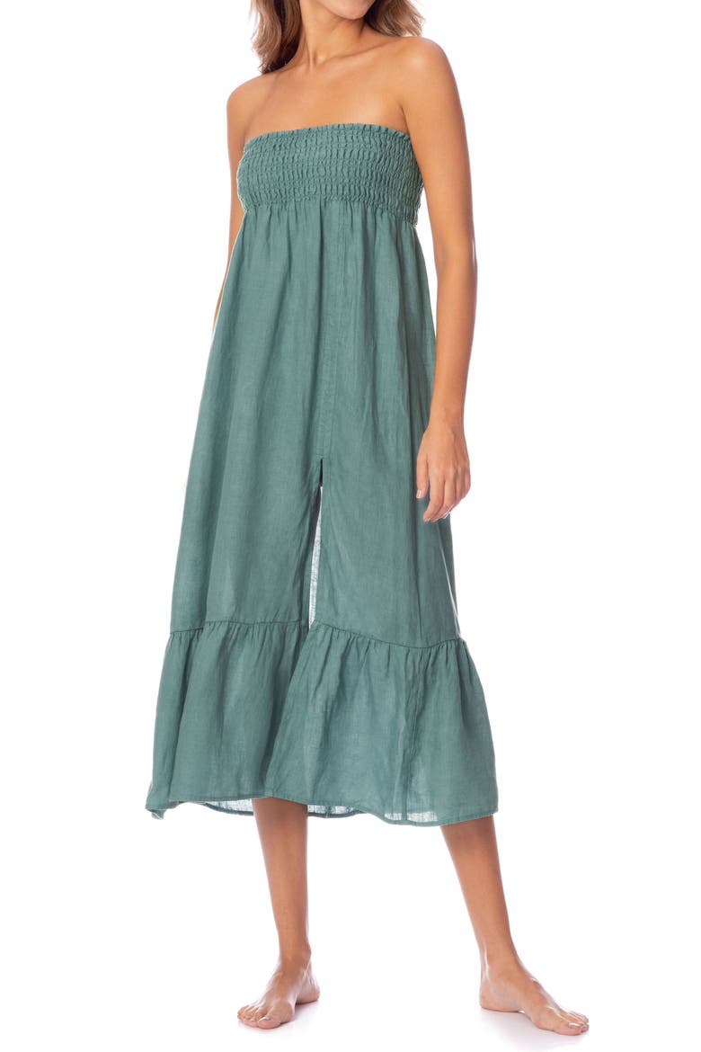 Aubrey Eucalyptus Green Cover-Up Skirt, Alternate, color, GREEN