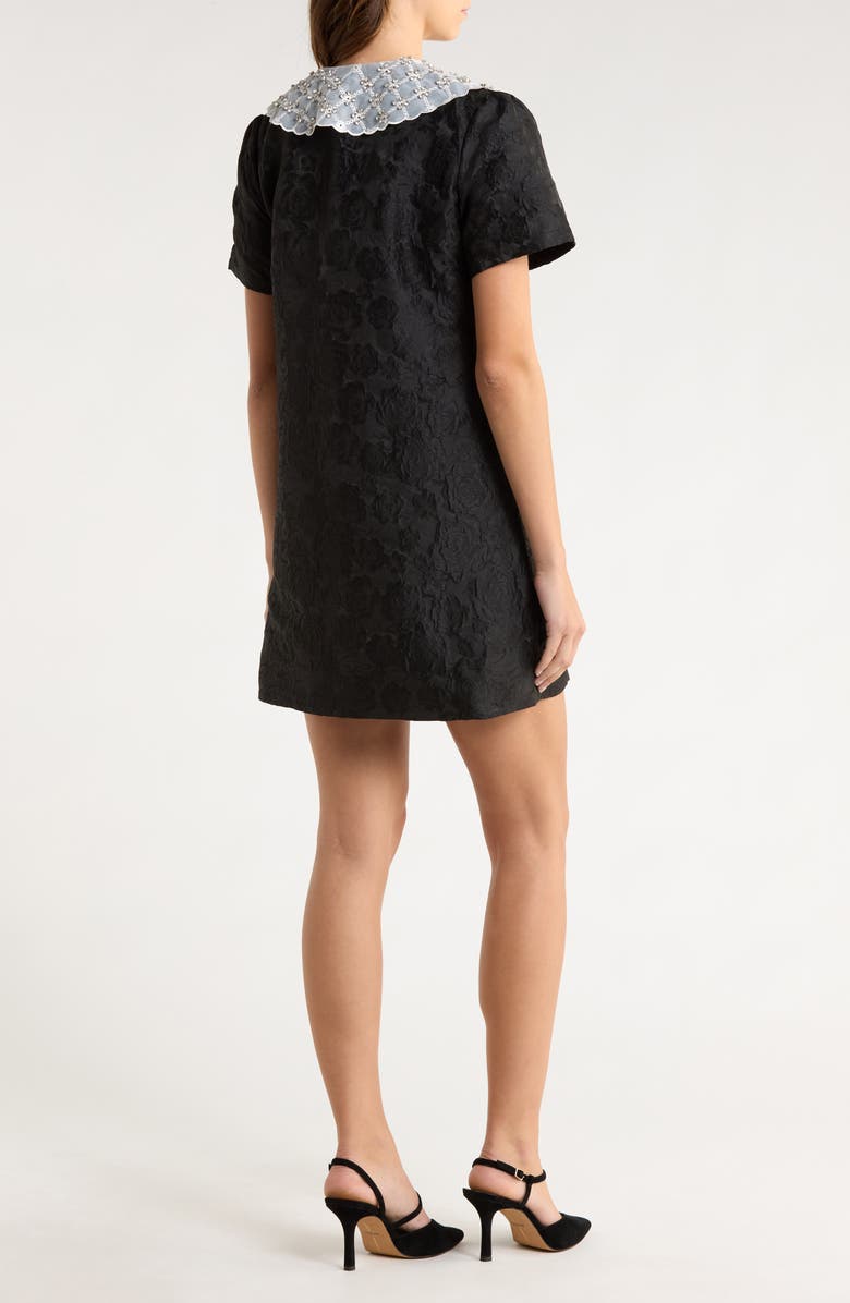 Sister Jane Chandelier Floral Jacquard Minidress, Alternate, color, Black