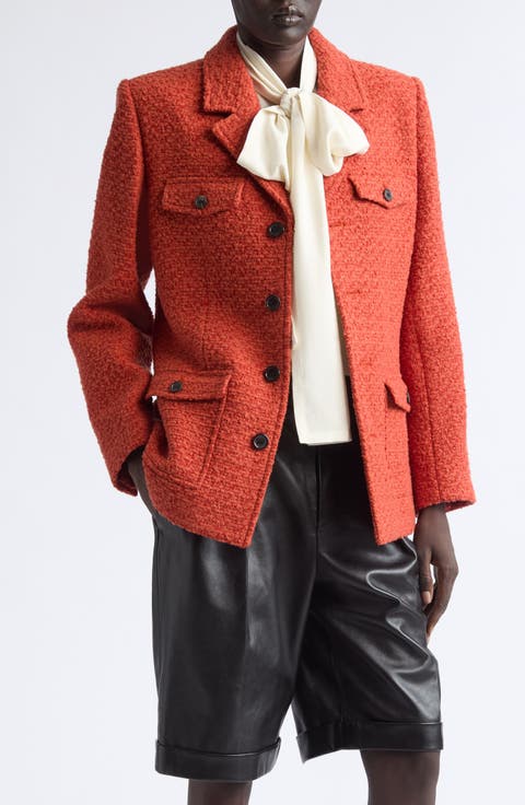 Tweed Wool & Silk Blend Jacket