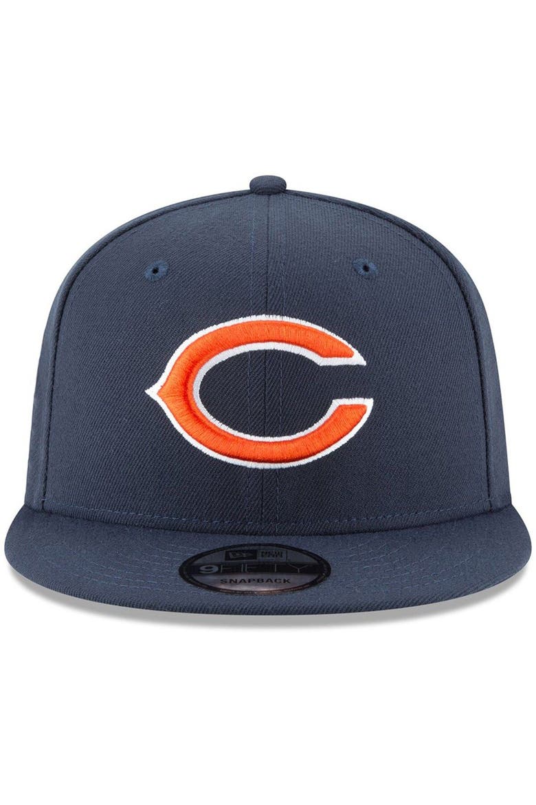 Men's New Era Navy Chicago Bears Basic 9FIFTY Adjustable Snapback Hat, Alternate, color, Navy