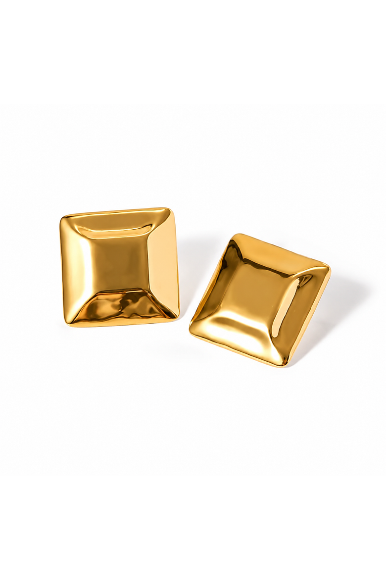 Janesa Square Earrings, Main, color, Gold