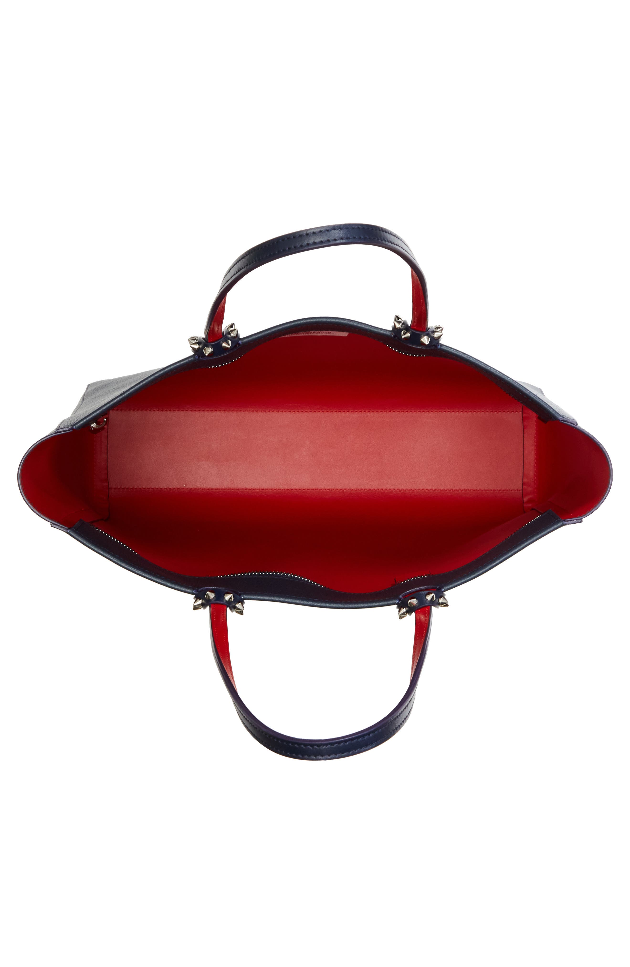 Christian Louboutin Cabata Soft Calfskin Leather Tote Bag, Alternate, color, Black/ Gunmetal