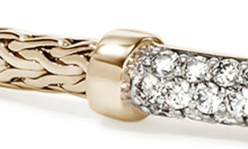 John Hardy Jh Essential Pavé Bracelet, Gold, Diamonds, 2.5mm In Gold