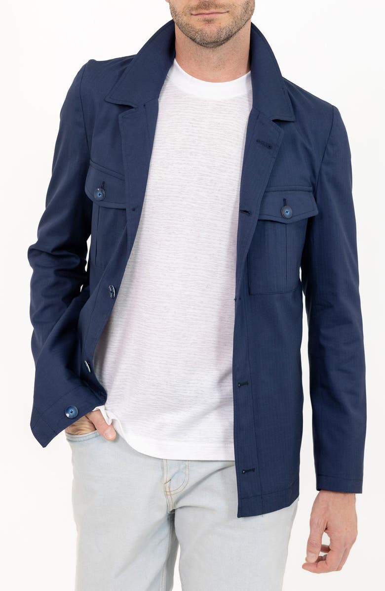 PINO BY PINOPORTE Navy Solid Wool Sport Coat, Main, color, 