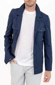 PINO BY PINOPORTE Navy Solid Wool Sport Coat