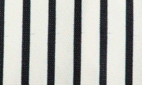 Tasha Striped Center Knot Headband In Ivory/black