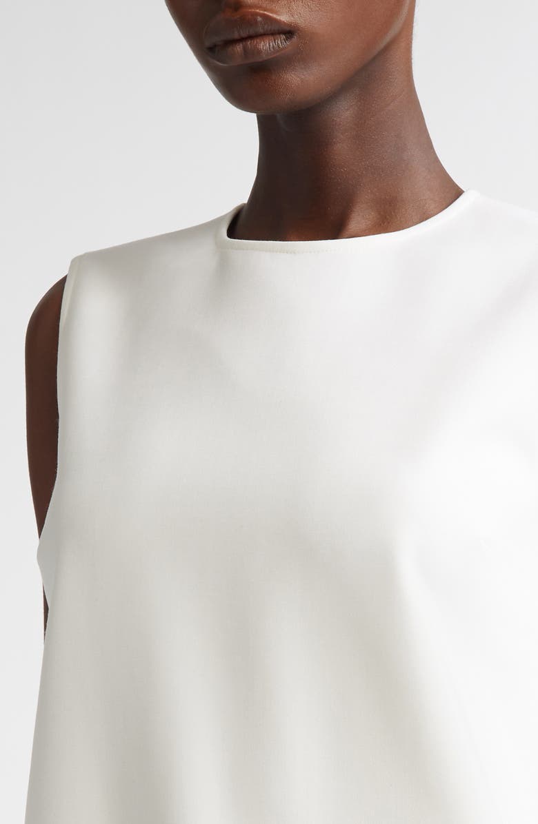 Max Mara Fiuggi Stretch Wool Canvas Minidress, Alternate, color, White