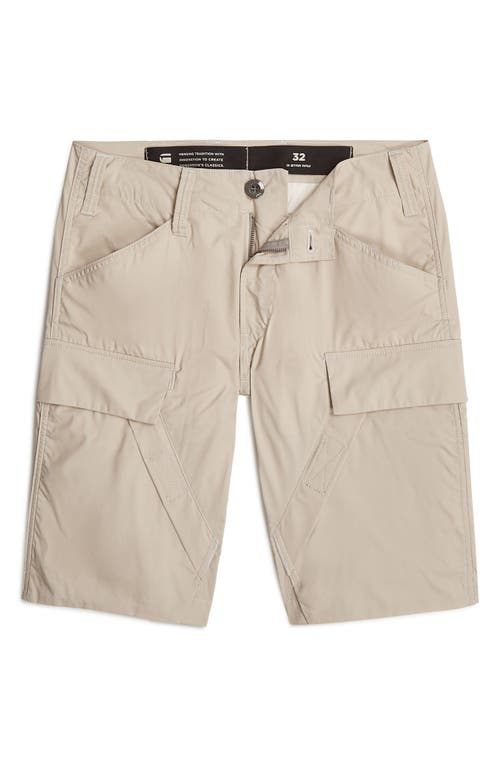 G-star 3d Regular Fit Cotton Blend Cargo Shorts In Neutral