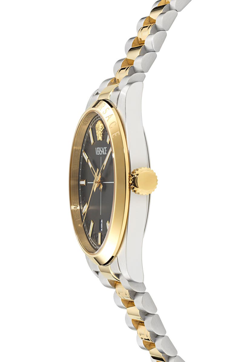 Versace Millenyium Bracelet Watch, 40mm, Alternate, color, Two Tone