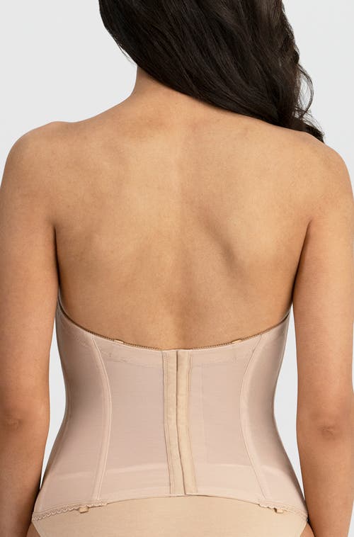Dominique Intimates Brianna Low Back Convertible Strapless Corset Bra In Brown