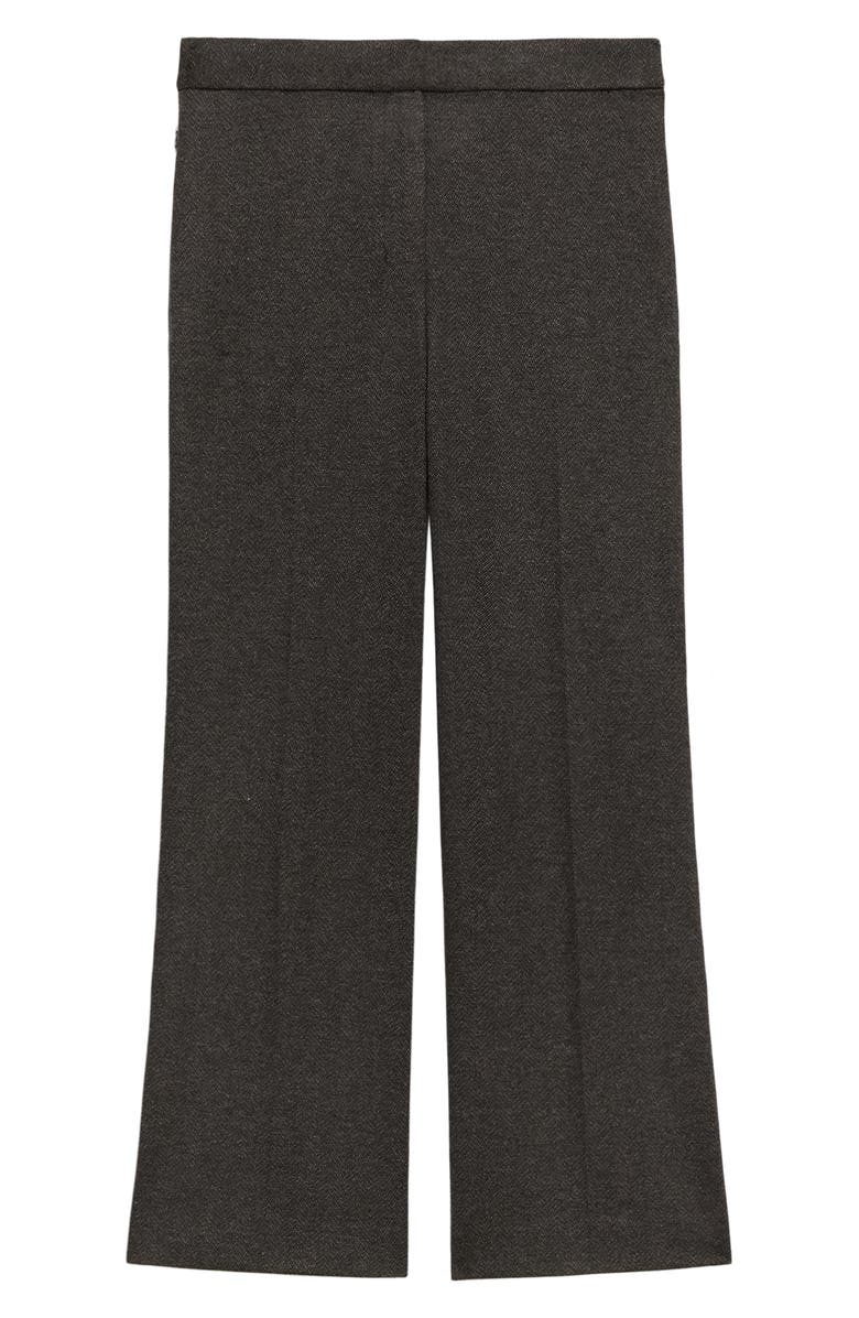 Theory Herringbone Kick Flare Ankle Pants, Alternate, color, Charcoal Melange