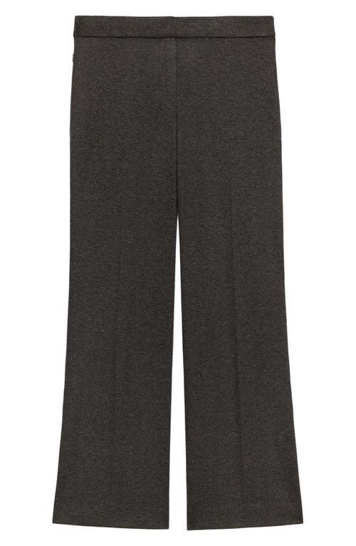 Theory Herringbone Knit Cropped Pants In Charcoal Melange - A08