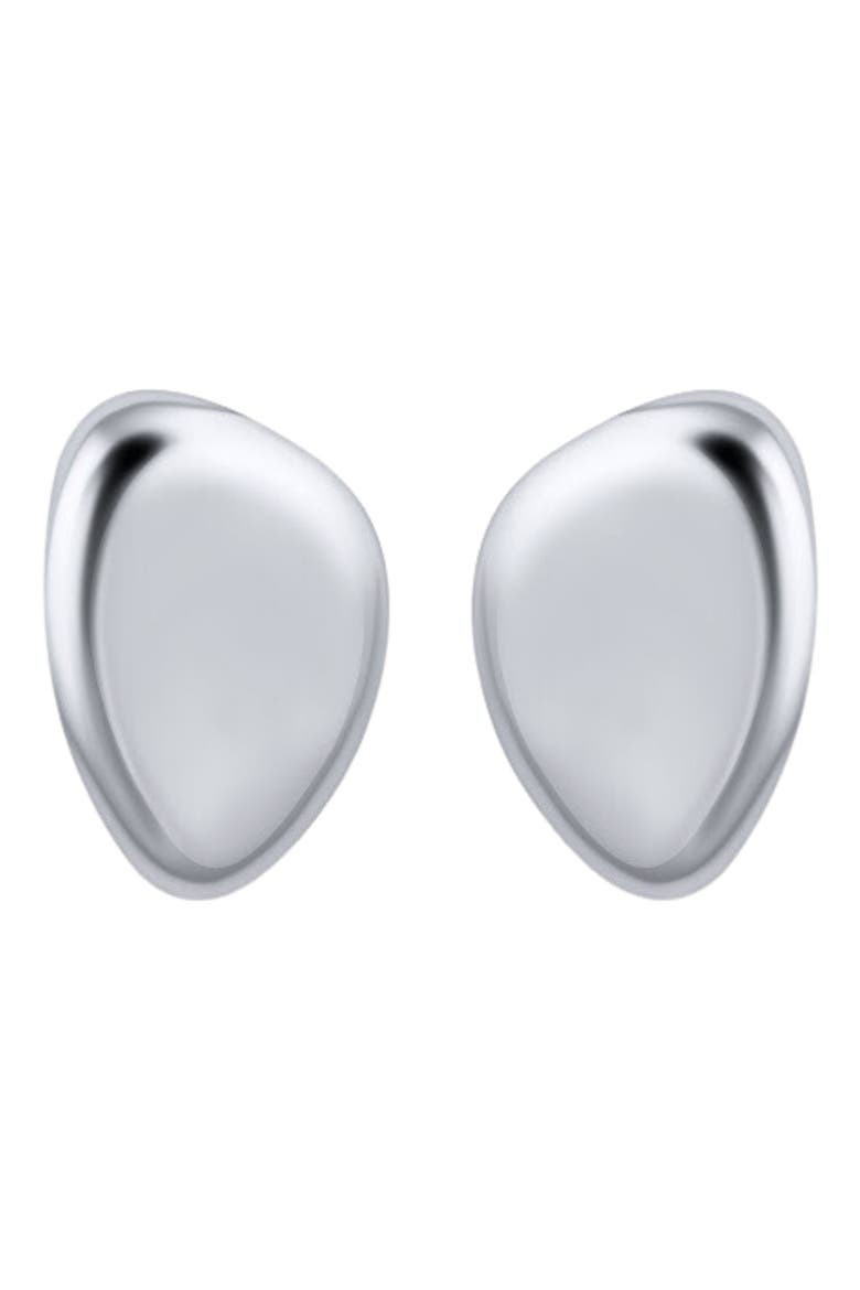 Small Oval Drop Earrings, Main, color, RHODIUM
