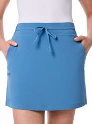 Coolibar Travel Skort with Built-In Shorts & Drawstring, UPF 50+ Sun Protection, Mendocino