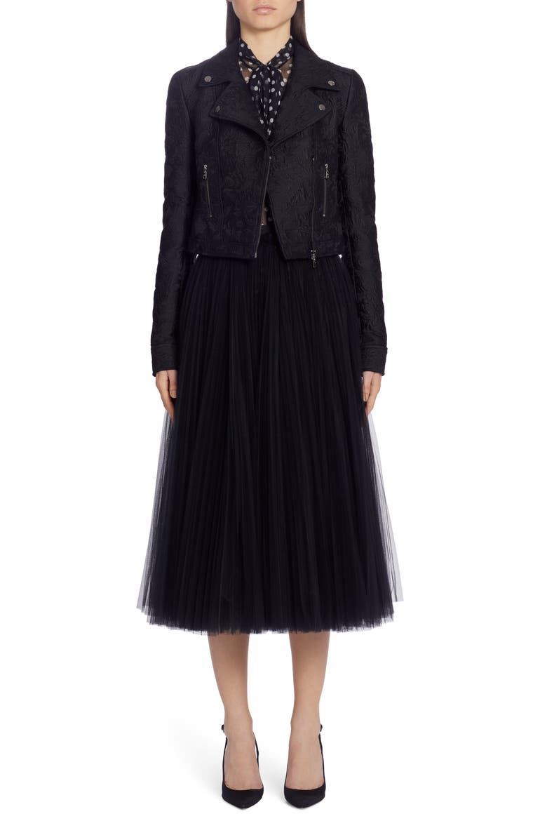 Tulle A-Line Skirt, Alternate, color, BLACK