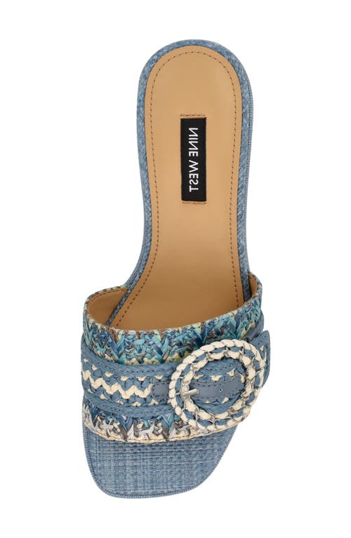 Shop Nine West Ending Sandal In Medium Blue