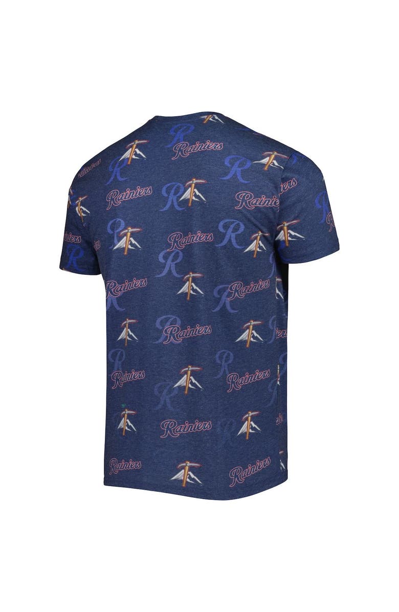 BOXERCRAFT Men's Navy Tacoma Rainiers Allover Print Crafted T-Shirt, Alternate, color, Navy