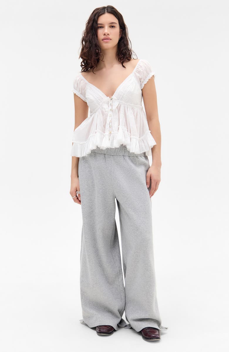 BDG Urban Outfitters Skyle Cotton Babydoll Top, Alternate, color,