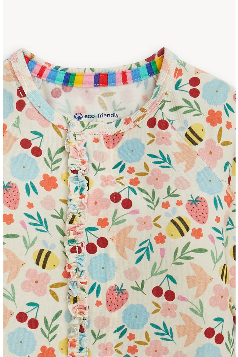 Honey Blossom Magnetic Convertible Footie, Alternate, color, HONEY