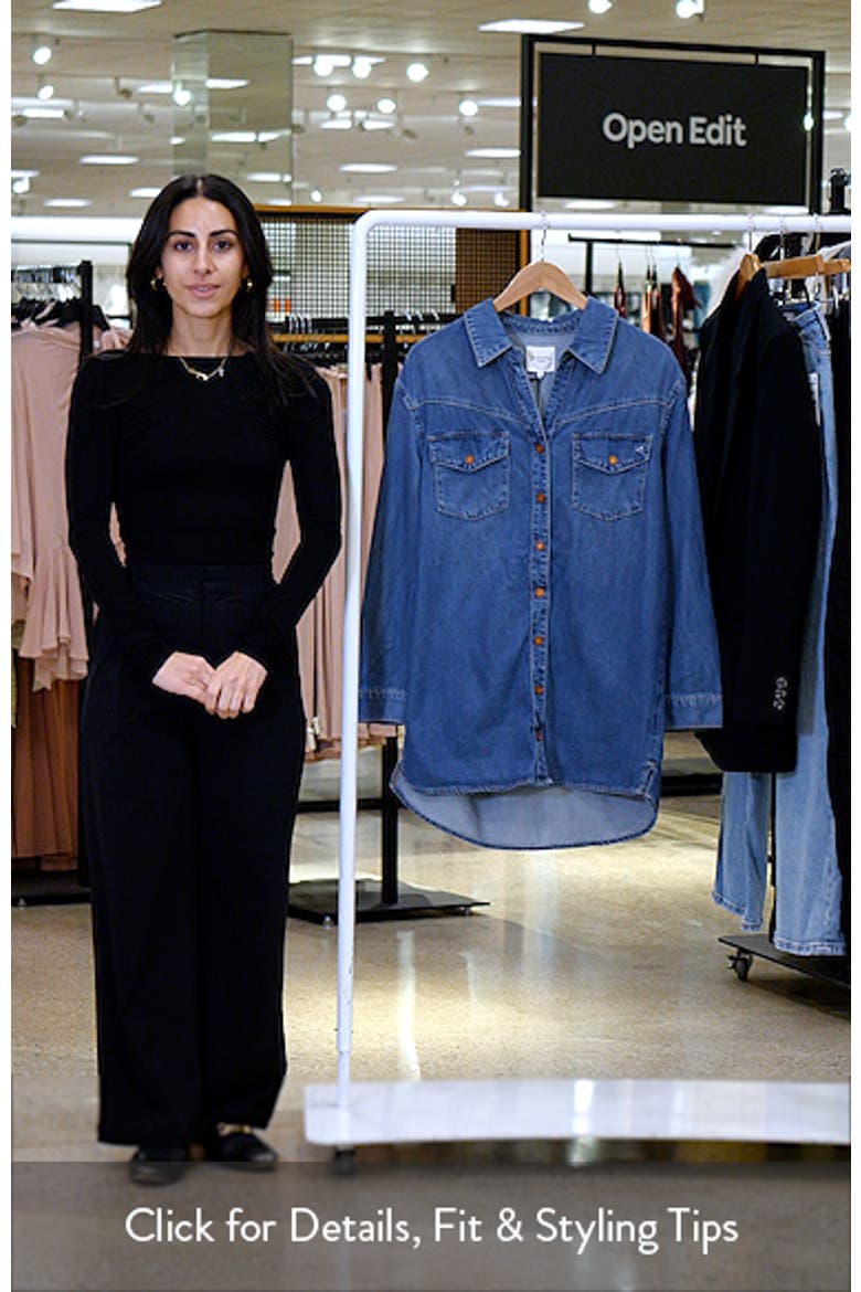 Oversize Long Sleeve Denim Shirtdress video