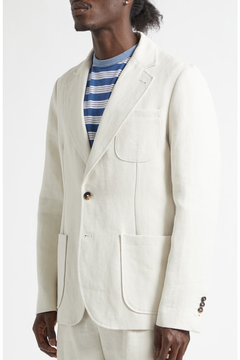 Hemp Canvas Sack Sport Coat, Alternate, color, IVORY
