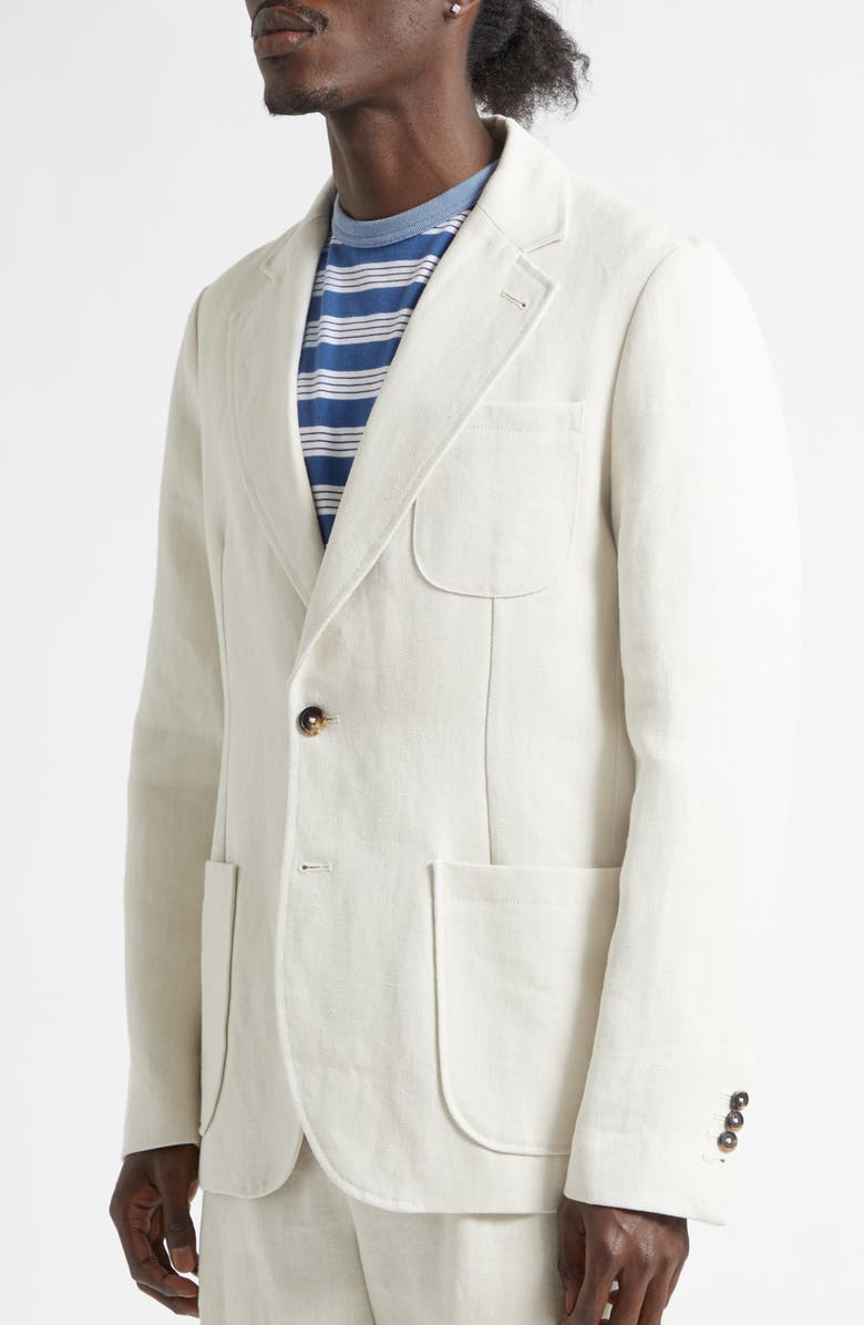 Noah Hemp Canvas Sack Sport Coat, Alternate, color, Ivory